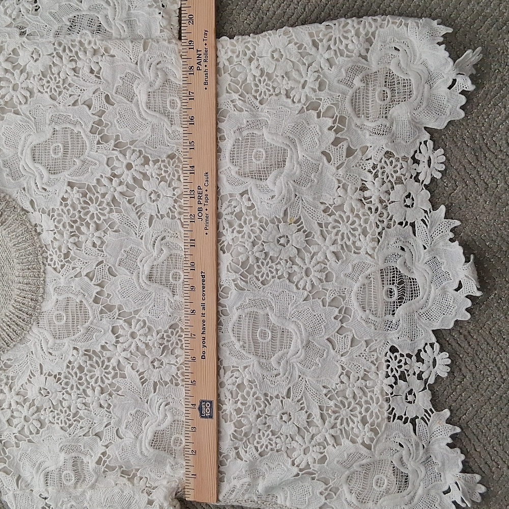 SEE BY CHLOE Women’s Lace Pullover Sweater Milk Color Size Medium - Picture 8 of 13